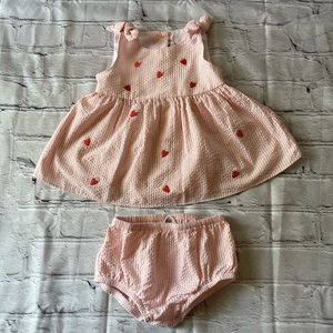 Red Seersucker Strawberry